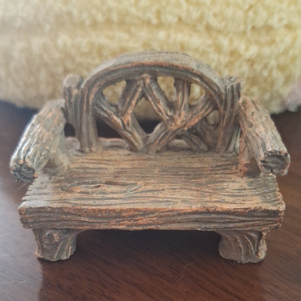 🎁Rustic Miniature Garden Bench FREE with $40 Purchase